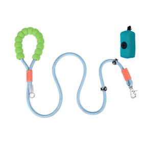 Explosion-proof Dog Leash For Small And Medium-sized Dogs, Suitable For Corgi, Border Collie, Shiba Inu, Dog Walking Collar And Dog Chain (Option: BLUE)
